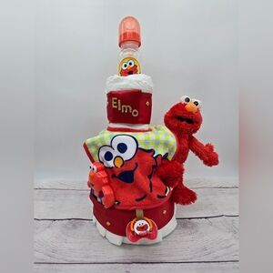 3-tier Elmo Diaper Cake